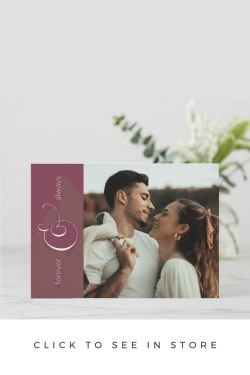 Forever and Always Photo Save the Date Card